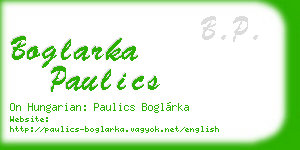 boglarka paulics business card